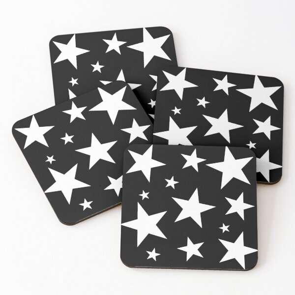 Item preview, White Stars on Black  designed and sold by CreepingWillow.
