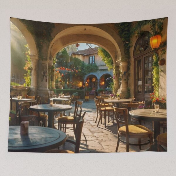 Item preview, Italian Courtyard Coffee Escape designed and sold by BlareBlare.