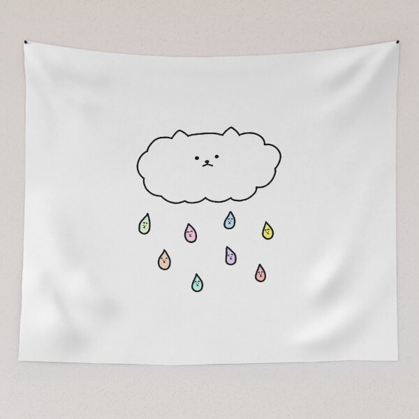 Item preview, cat cloud and cat raindrop designed and sold by superbaechoo.