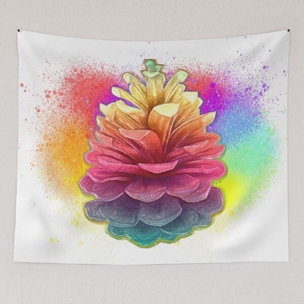 Item preview, Psychedelic Pinecone Dreamscape designed and sold by Hen-C-Art.
