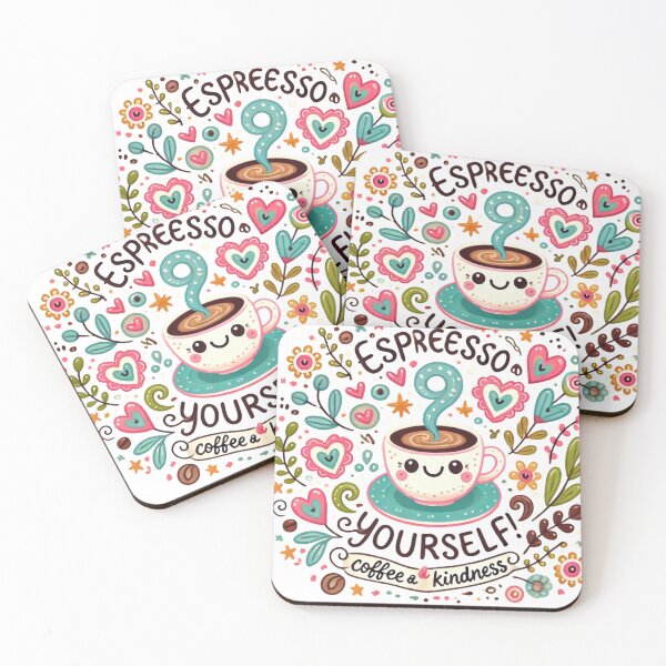 Item preview, Espresso Yourself - Cute Coffee Art designed and sold by PixelMuse2024.