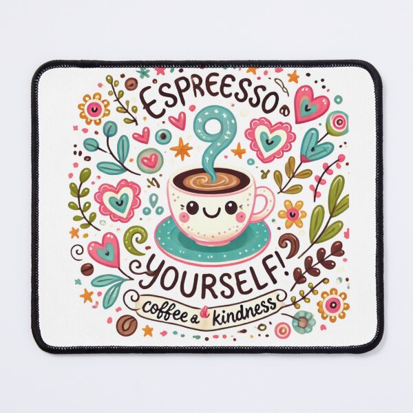 Item preview, Espresso Yourself - Cute Coffee Art designed and sold by PixelMuse2024.