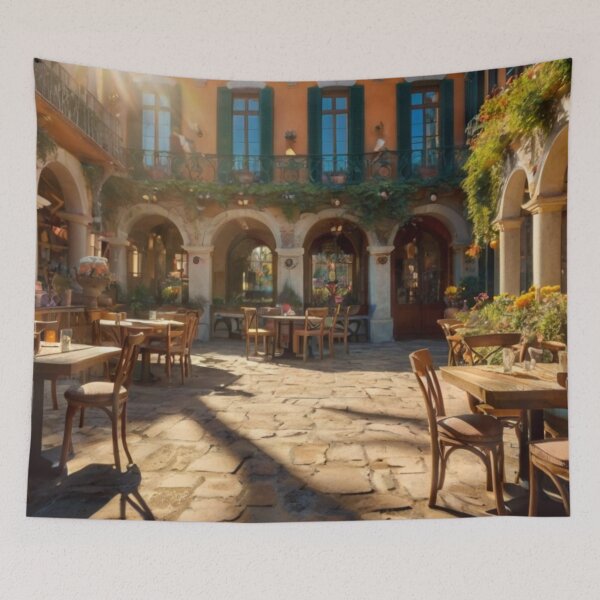 Item preview, Golden Light in an Italian Courtyard designed and sold by BlareBlare.
