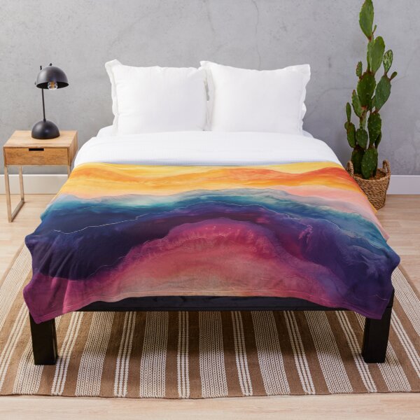 Item preview, Colorful Abstract Mountains, Watercolor Tie Dye Landscape  designed and sold by Nonsense Goods.