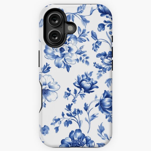 Vista previa del artículo con la obra «Cerámica clásica de Delft con estampado floral azul y blanco», diseñado y vendido por ajo-rb.