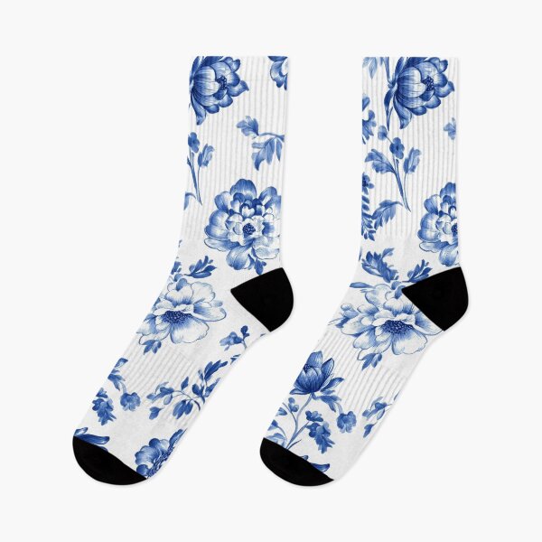 Item preview, Classic delftware Blue and White Floral Pattern designed and sold by ajo-rb.