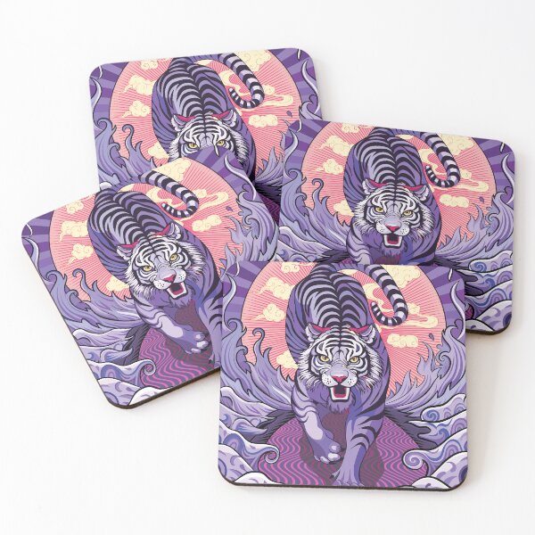Item preview, Vintage Sunrise Japanese Fierce Purple Tiger designed and sold by FemmePod.