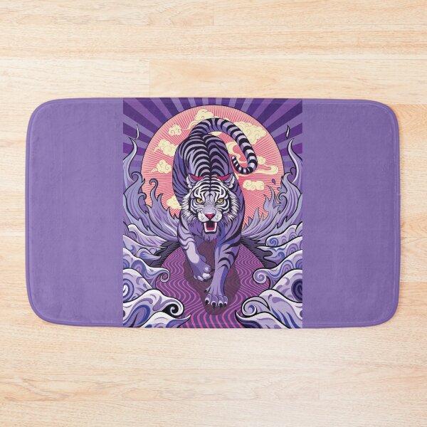 Item preview, Vintage Sunrise Japanese Fierce Purple Tiger designed and sold by FemmePod.