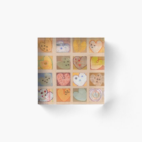 All Hearts Beat, Like a Whisper from Heaven Acrylic Block