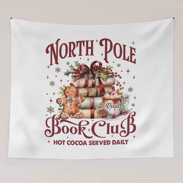 Item preview, North Pole Book club - Christmas book lover book worm designed and sold by Dominika Farkašová.