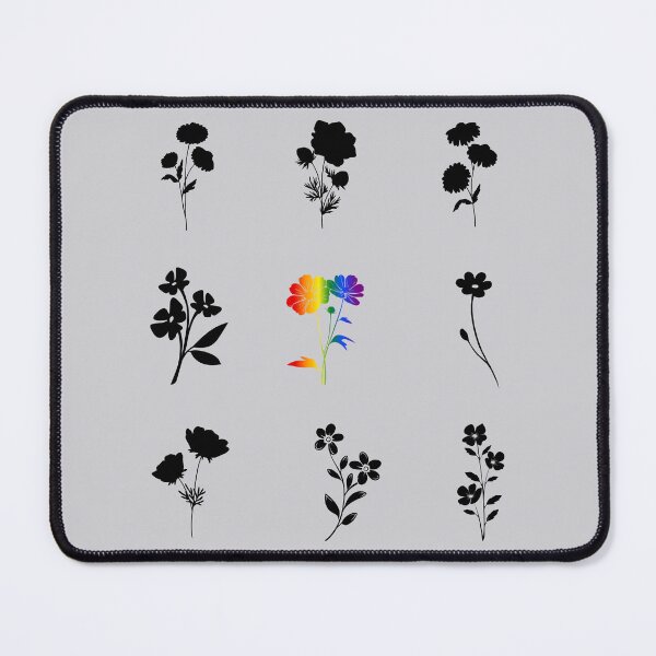 Item preview, Grid design Floral, classic pride flag, wild flowers, grid pattern, Floral, flowers, calmness, pridebeproud, pride, nature, selfcare, botanical, designed and sold by PrideBeProud.