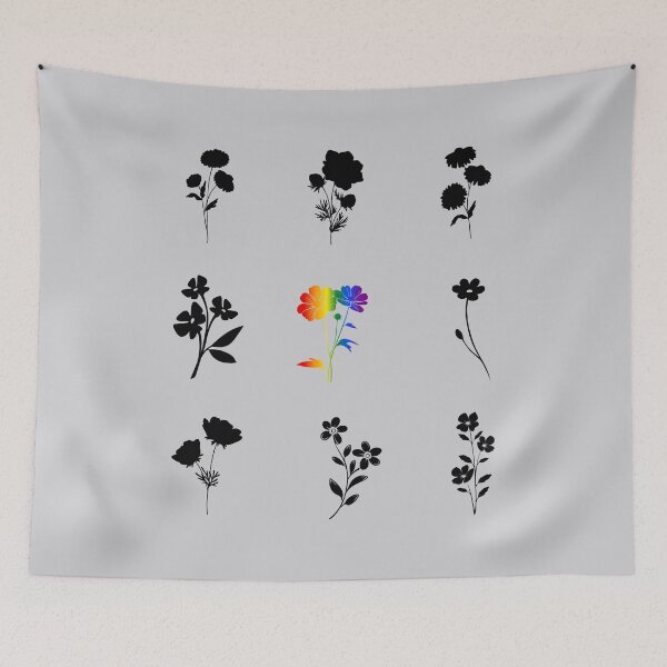 Item preview, Grid design Floral, classic pride flag, wild flowers, grid pattern, Floral, flowers, calmness, pridebeproud, pride, nature, selfcare, botanical,  designed and sold by PrideBeProud.