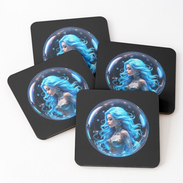 Item preview, Un maravilloso cabello azul de sirena en una esfera de cristal. designed and sold by mc-webdesign.