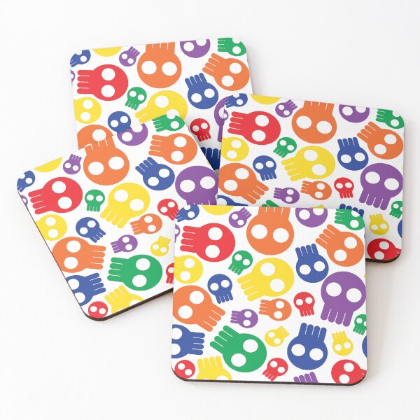 Item preview, Rainbow skull pattern designed and sold by Coops Clothing.