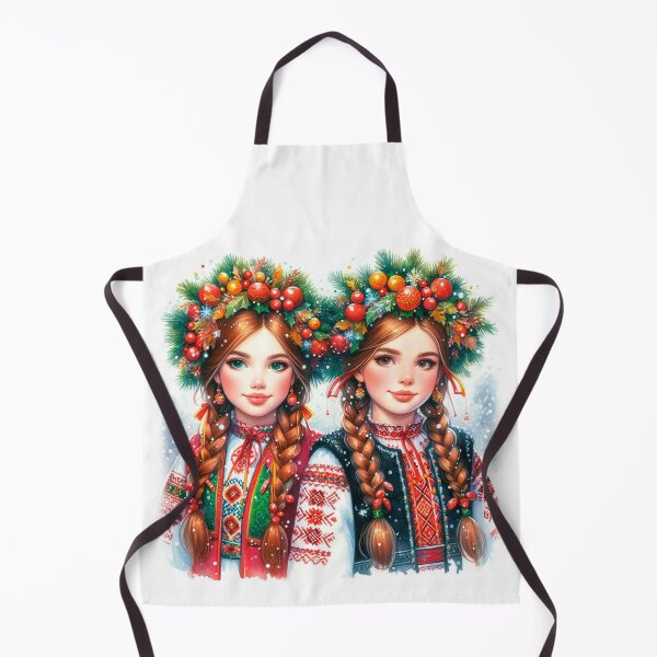 Item preview, Dos jovencitas ucranianas en Navidad designed and sold by Tori-Rori.