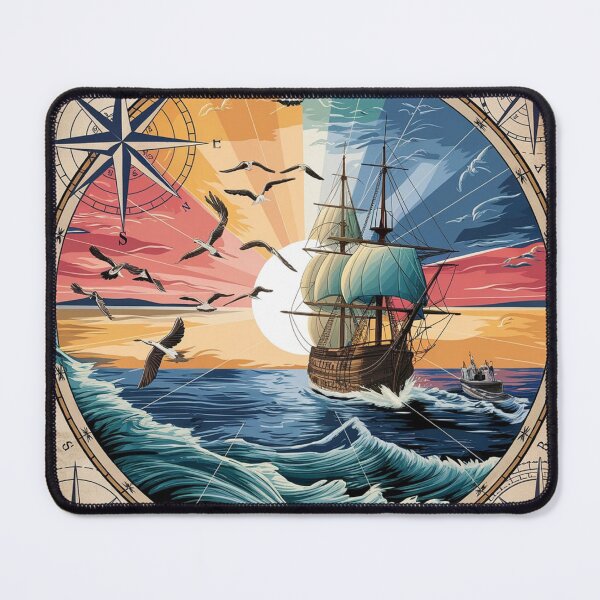 Aperçu de l'œuvre Horizons de navigation créée et vendue par CustomTee-Lab.