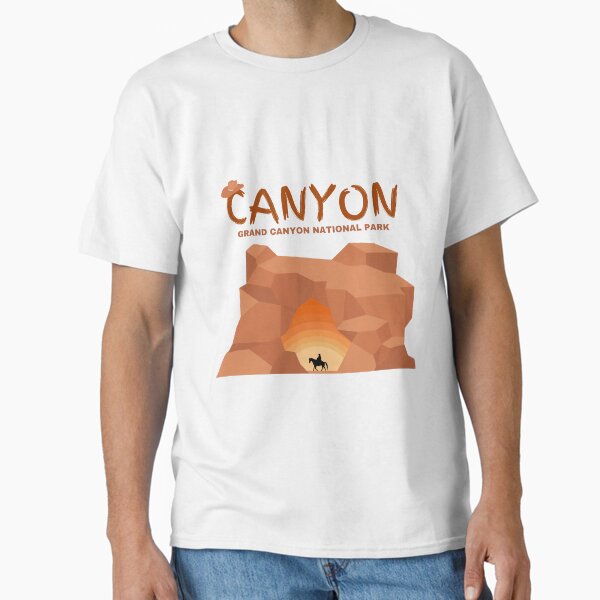 Vista previa del artículo con la obra «Parque Nacional del Gran Cañón: puesta de sol retro en el interior de una montaña», diseñado y vendido por I-SHIRTS.