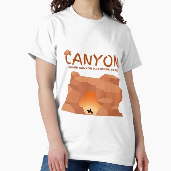 Vista previa del artículo con la obra «Parque Nacional del Gran Cañón: puesta de sol retro en el interior de una montaña», diseñado y vendido por I-SHIRTS.