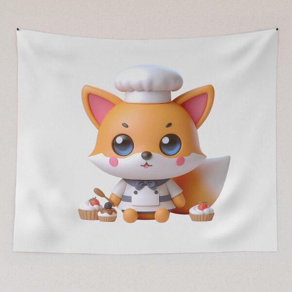 Item preview, Super Cute Baker Fox designed and sold by inurey.