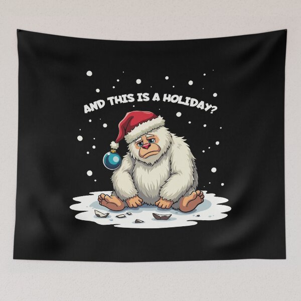 Item preview, Sad Yeti - Funny Holiday Design designed and sold by Krasnovaovaova.