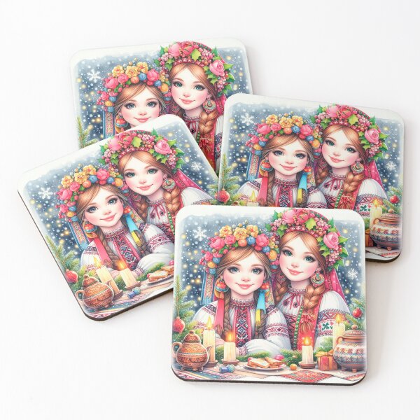 Item preview, Two Christmas young Ukrainian girls  designed and sold by Tori-Rori.