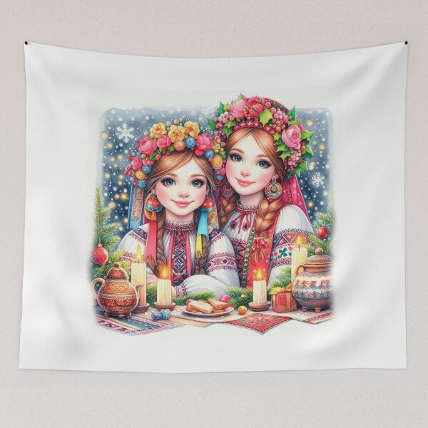 Item preview, Two Christmas young Ukrainian girls  designed and sold by Tori-Rori.