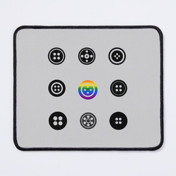 Item preview, Grid design Buttons, classic pride flag, crafters, sewing, grid pattern, seamstress, buttonhole, pridebeproud, pride, fashion, hobbies, couture, handmade, cute, funny, designed and sold by PrideBeProud.