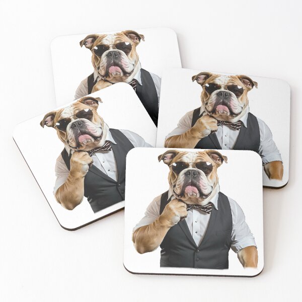 Item preview, English bulldog, businessman, humor, serious class designed and sold by Dan9010.