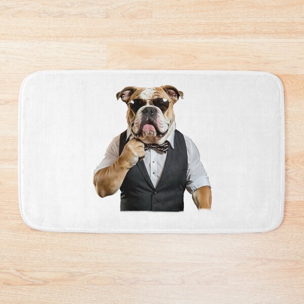Item preview, English bulldog, businessman, humor, serious class designed and sold by Dan9010.