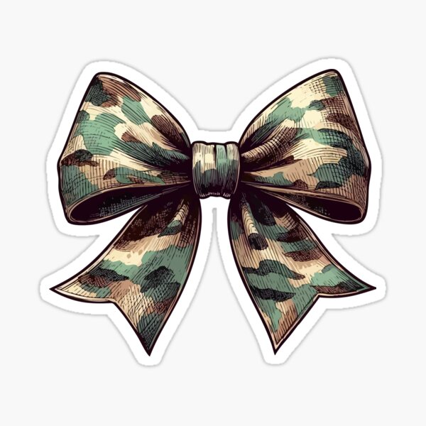 Item preview, Coquette Camo Bow Hunting Women Cute Sketchy designed and sold by TomFrontierArt.