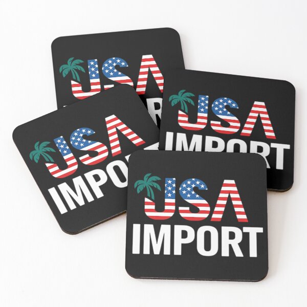 Item preview, USA Import Logo with Palm Tree designed and sold by ZetaDream.
