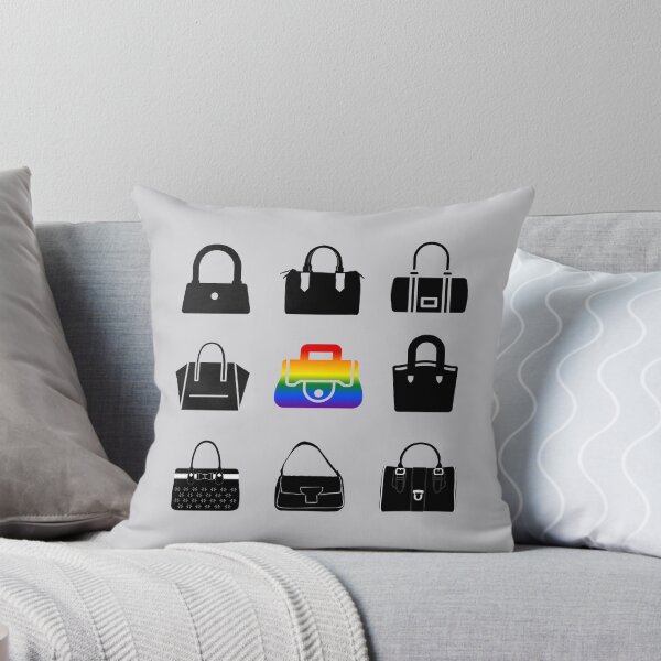 Item preview, Grid design Handbags, classic pride flag, ladies, shopping, grid pattern, retro, unique, pridebeproud, pride, retail therapy, friends, family, cute, funny, designed and sold by PrideBeProud.