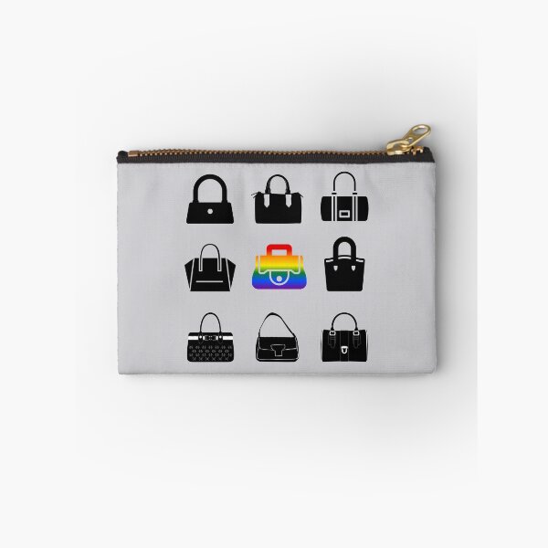 Item preview, Grid design Handbags, classic pride flag, ladies, shopping, grid pattern, retro, unique, pridebeproud, pride, retail therapy, friends, family, cute, funny, designed and sold by PrideBeProud.