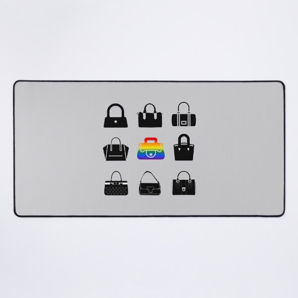 Item preview, Grid design Handbags, classic pride flag, ladies, shopping, grid pattern, retro, unique, pridebeproud, pride, retail therapy, friends, family, cute, funny, designed and sold by PrideBeProud.