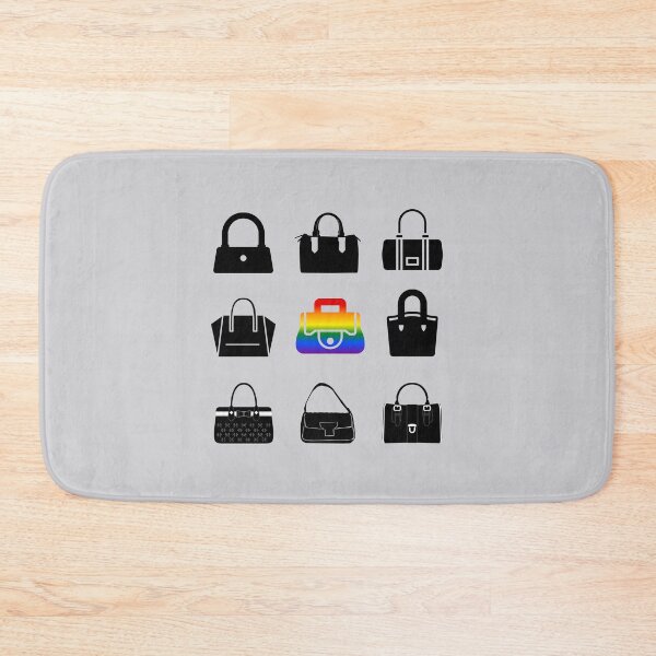 Item preview, Grid design Handbags, classic pride flag, ladies, shopping, grid pattern, retro, unique, pridebeproud, pride, retail therapy, friends, family, cute, funny, designed and sold by PrideBeProud.