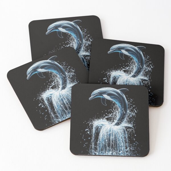 Item preview, Leaping Dolphin Waterfall – Majestic Ocean Art designed and sold by Creet-Design.