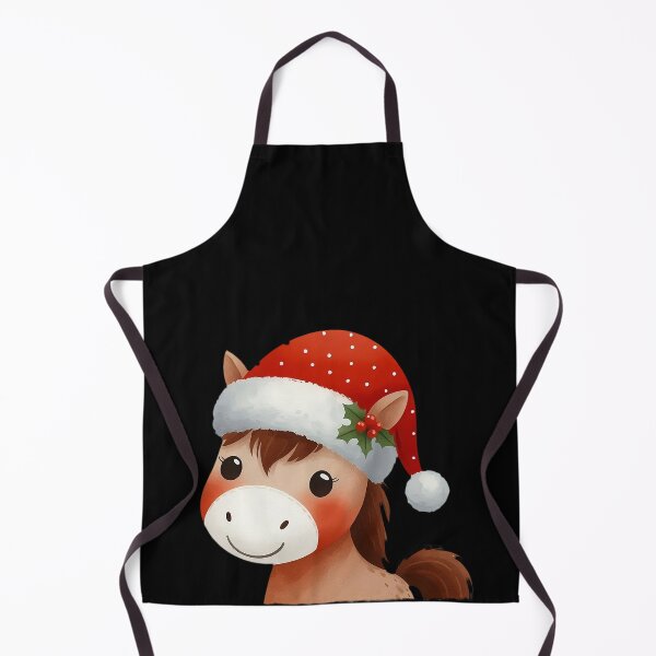 Item preview, Cute Happy Smiling Christmas Horse with Santa Hat designed and sold by GVibezPadel.