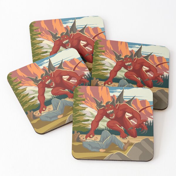 Item preview, Jersey Devil Cryptid Minimal Cryptid Attack Travel Poster designed and sold by Stadify.