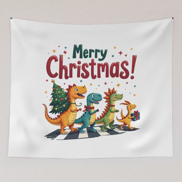Item preview, Dino Christmas Parade/ Merry Christmas designed and sold by Krasnovaovaova.