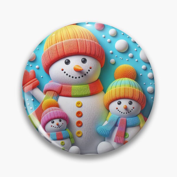 Item preview, Cute Whimsical Snowman Family Christmas 3D Design. designed and sold by Printable Pressies.