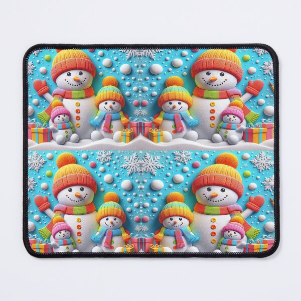 Item preview, Cute Whimsical Snowman Family Christmas 3D Design. designed and sold by Printable Pressies.