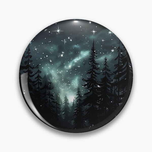 Item preview, Mystical Forest Night Sky with Stars Mobile Wallpaper designed and sold by zero-g.