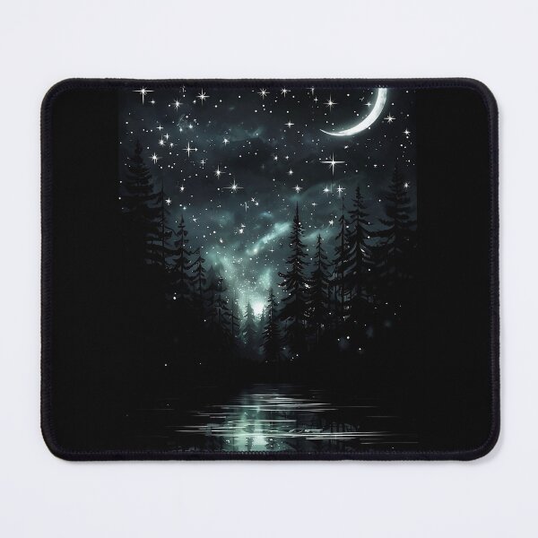 Item preview, Mystical Forest Night Sky with Stars Mobile Wallpaper designed and sold by zero-g.