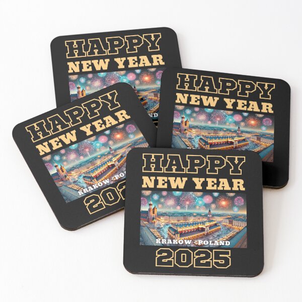 Item preview, Happy New Year 2025 - Krakow - Yellow Edition designed and sold by Manic Merch Designs.