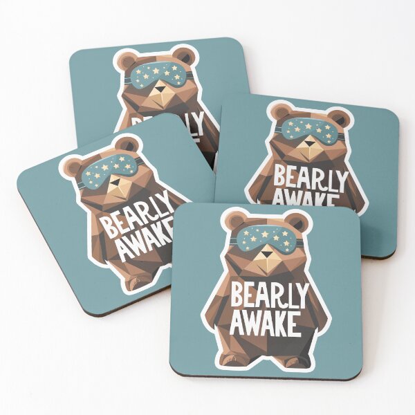 Item preview, Bearly Awake - Cute Sleepy Bear designed and sold by pixelated_echoes.