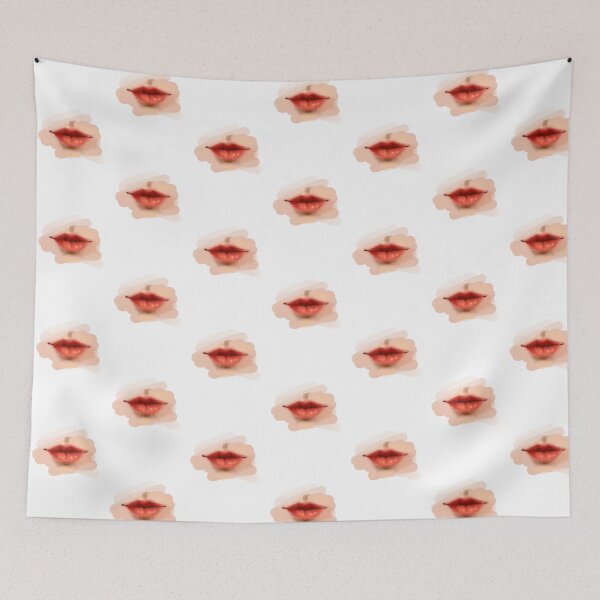 Item preview, Illustration of red women lips, shiny and sensual, for fashion and beauty designs designed and sold by Nadja Leutloff.