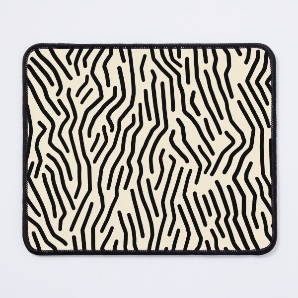 Item preview, Fun abstract Black and Beige Line Pattern designed and sold by ajo-rb.