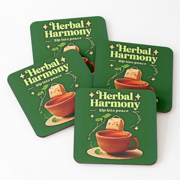 Item preview, Herbal Harmony Sip into peace - Vintage Pop Art Meme designed and sold by Earth Nature Creations.