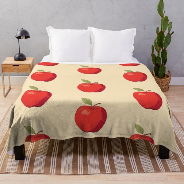 Item preview, Bright Red Apple in Pastel Beige A Ligne Claire Comic Illustration designed and sold by ShroomForge.