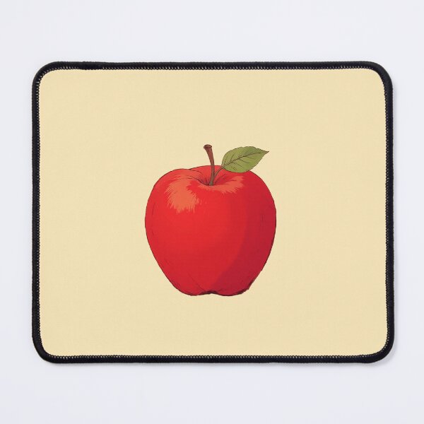 Item preview, Bright Red Apple in Pastel Beige A Ligne Claire Comic Illustration designed and sold by ShroomForge.